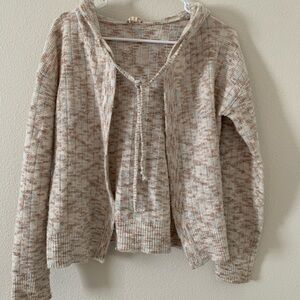 Hem & Thread Beige V-Neck Sweater